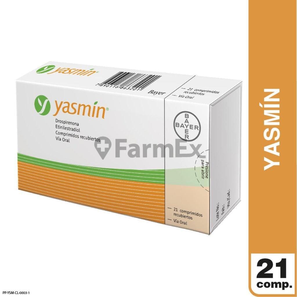 Yasmin x 21 comprimidos susc-1 de 6 meses Farmex-Suscripciones-Persistente